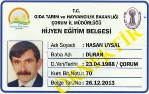 ismet çıtak ehliyet belge örneği