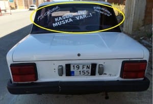 çorum komik araç yazısı