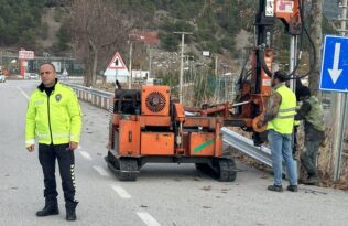 Güvenlik için bariyerler yapıldı