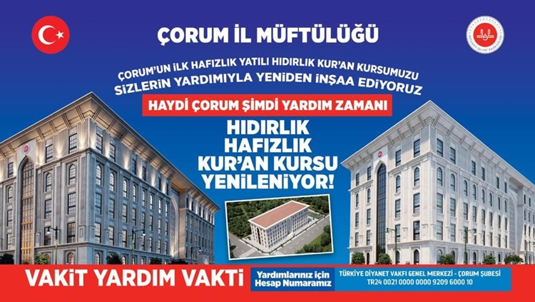 Müftülük bağışları kabul edecek!