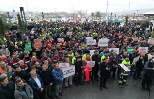 Belediye personeli Aşgın’ı karşıladı