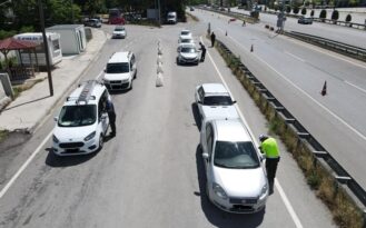 Çorum’da 480 araç trafikten men edildi!