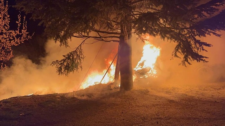 Dinlenme tesisinde korkutan yangın